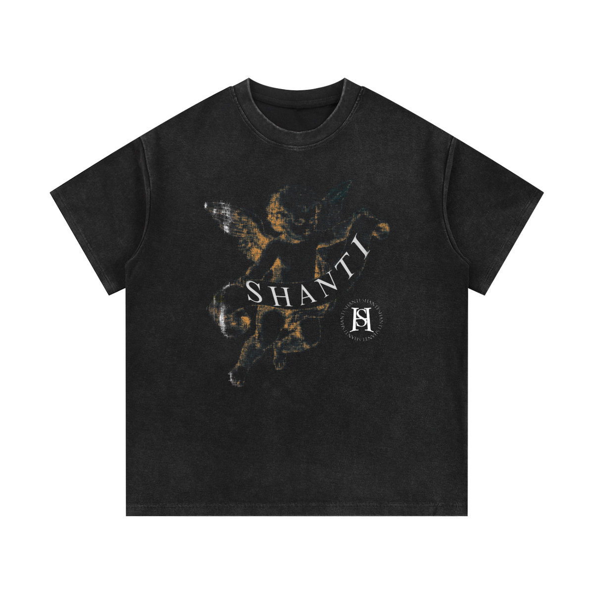 Mineral Wash Waffle Knit T-Shirt