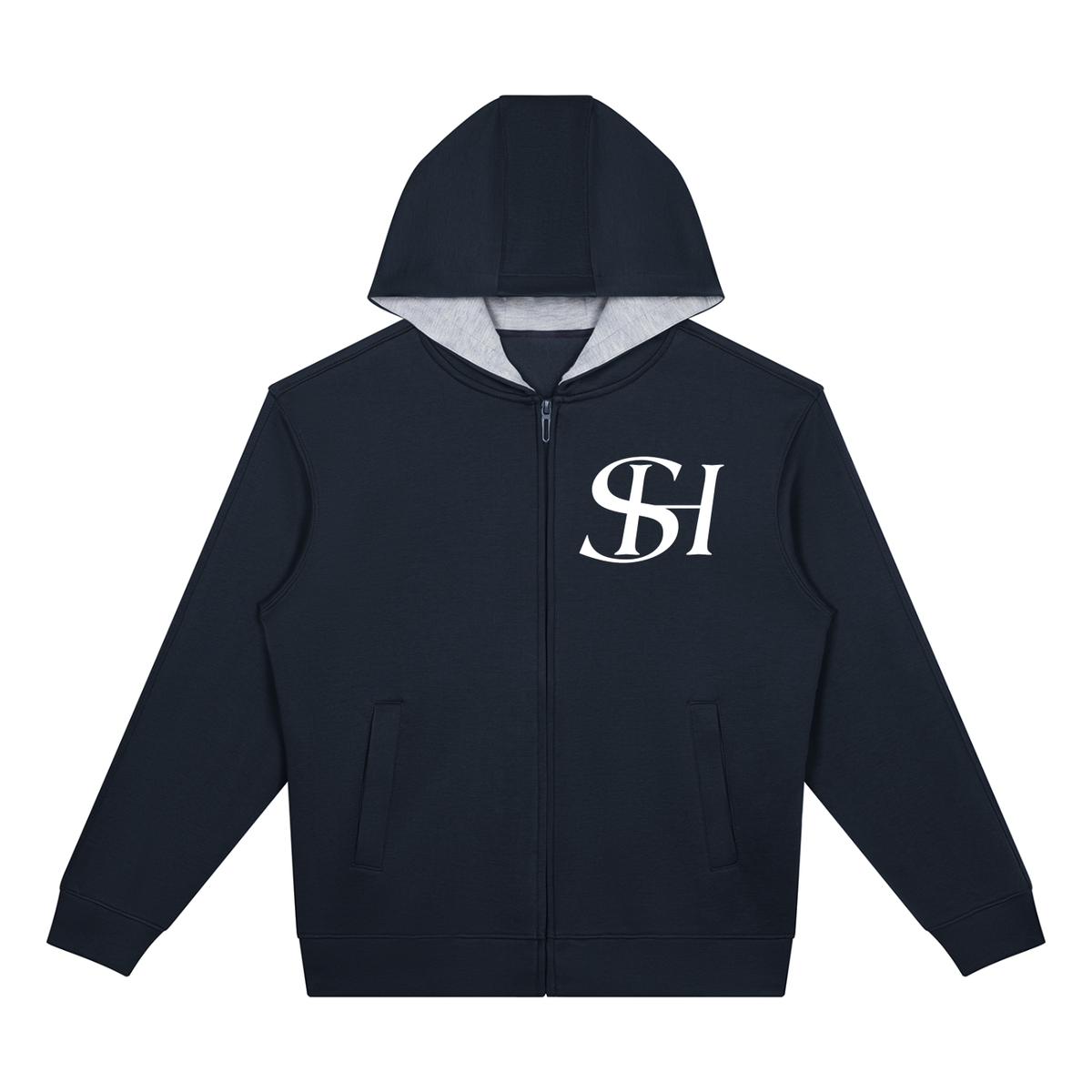 Drop Shoulder Full Zip Hoodie