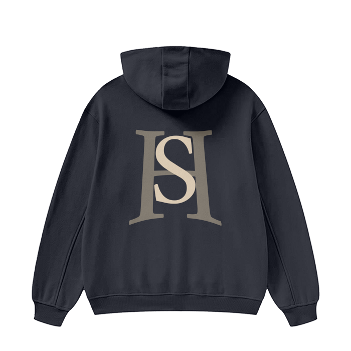 High Neck Insulated FOG Solid Color Fleece Hoodie - 385 GSM