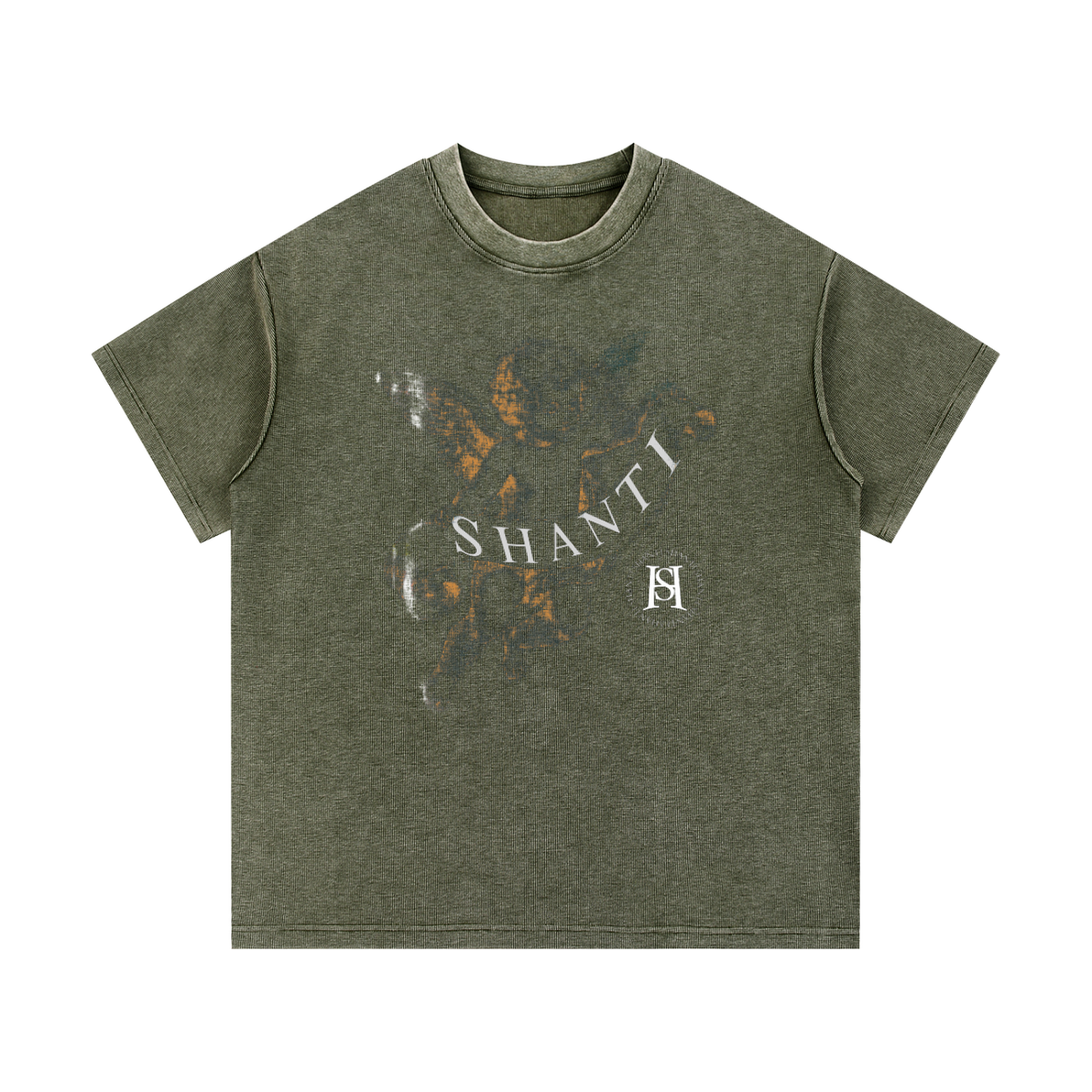 Mineral Wash Waffle Knit T-Shirt
