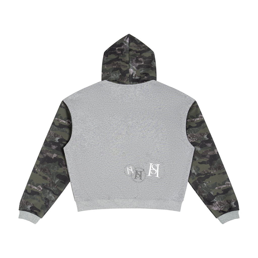 Colorblock Camo Full Zip Hoodie
