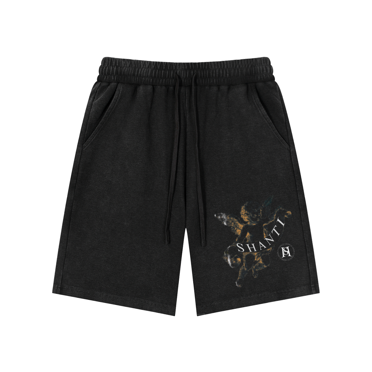Mineral Wash Waffle Knit Shorts